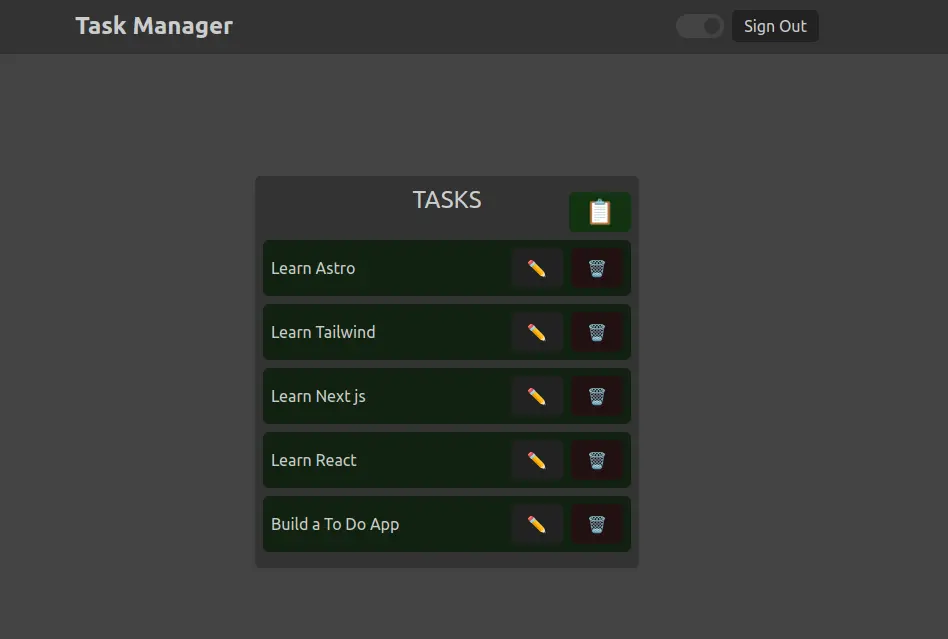 This is a simple yet powerful To-Do application built with Next.js and TypeScript. It features user authentication, CRUD operations for task management, and a responsive UI with Tailwind CSS. The app is deployed on Vercel, using Neon and Turso as database providers in a microservices architecture.